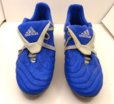 Size 8 Adidas womens Soccer Cleats Shoes bright blue Geofit
