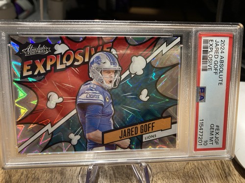 π₯π₯2024 Panini Absolute Explosive Jared Goff #EX-JGF PSA 10 SSP Low POPπ₯π₯ - Foto 3 di 5