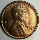 1942 S Uncirculated Lincoln Wheat Cent Exact Coin Imaged #LWC1483