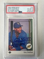 GARY SHEFFIELD 1989 UD SS UPSIDE DOWN #13  Autograph AUTO ROOKIE RC HOF? PSA
