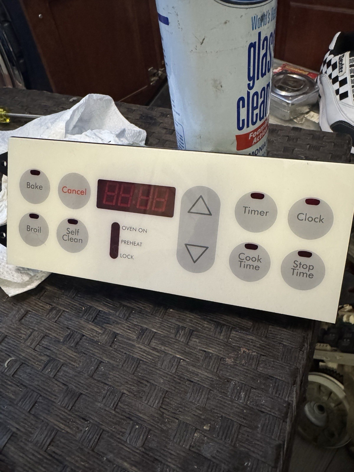 Whirlpool Oven 8507P075-60 White Display Control Board with Front Overlay-image