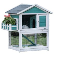 Flyline Garden Window Rabbit Hutch Bunny Guinea Pig Cage