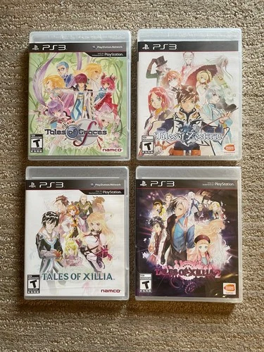 PS3 Tales of Graces, Xillia 1 & 2, Zestiria game lot (brand new, sealed)