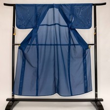 iromuji Japanese Kimono summer Vintage Polyester Free Shipping S size 5658