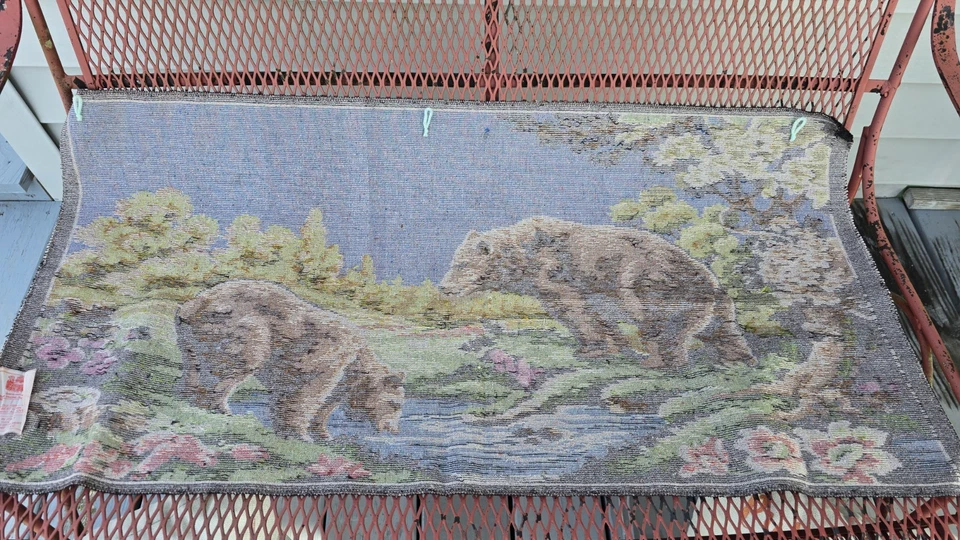 Tapiz de oso vintage hecho en Italia Foto 2 de 3