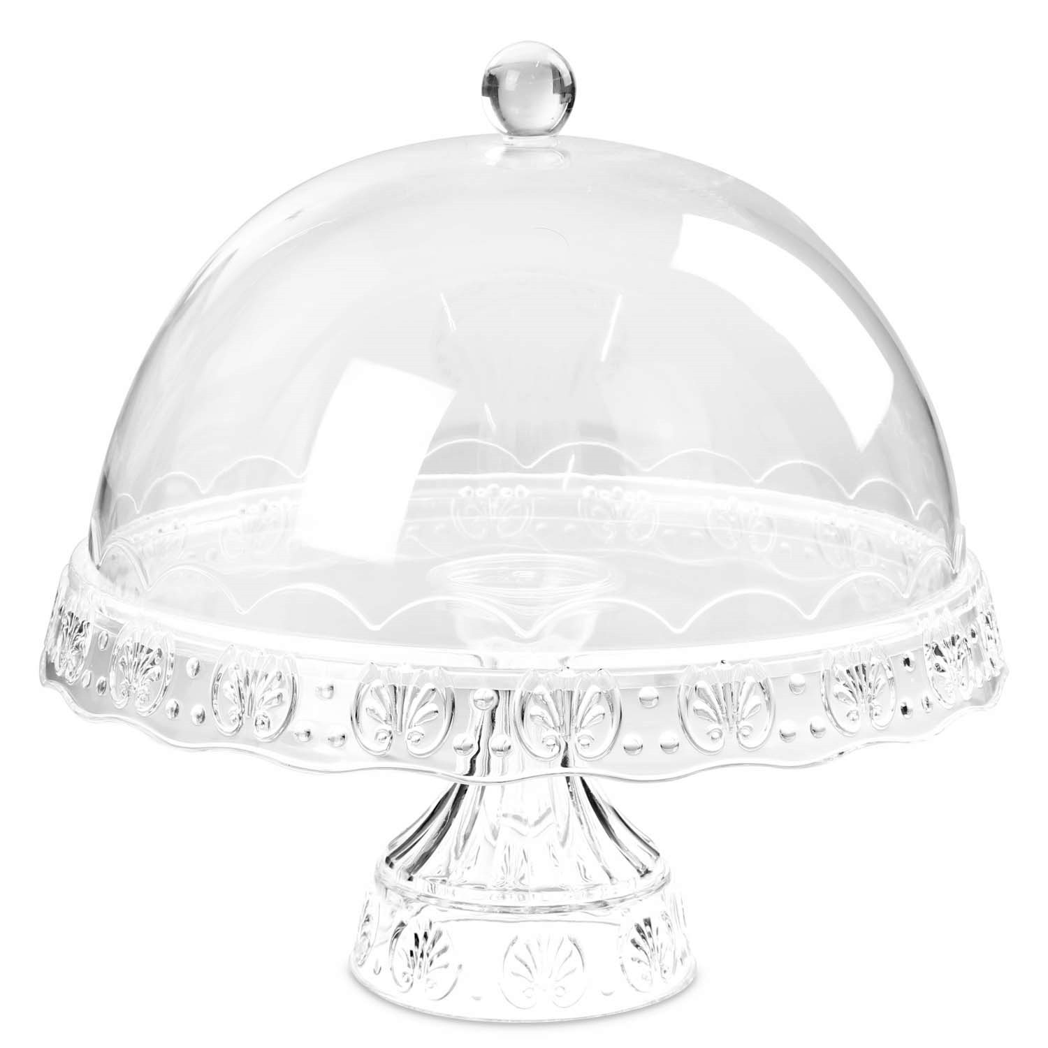 Cake Stand With Dome Cover Clear Cake Stand With Lid Wedding Functions Cake Set
