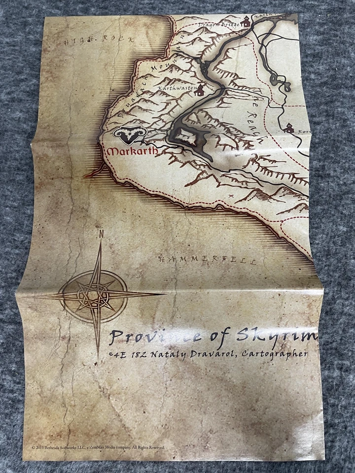 The Elder Scrolls V Skyrim PC DVD Game for Windows 2011 Map Complete Bethesda M - Image 3 of 4