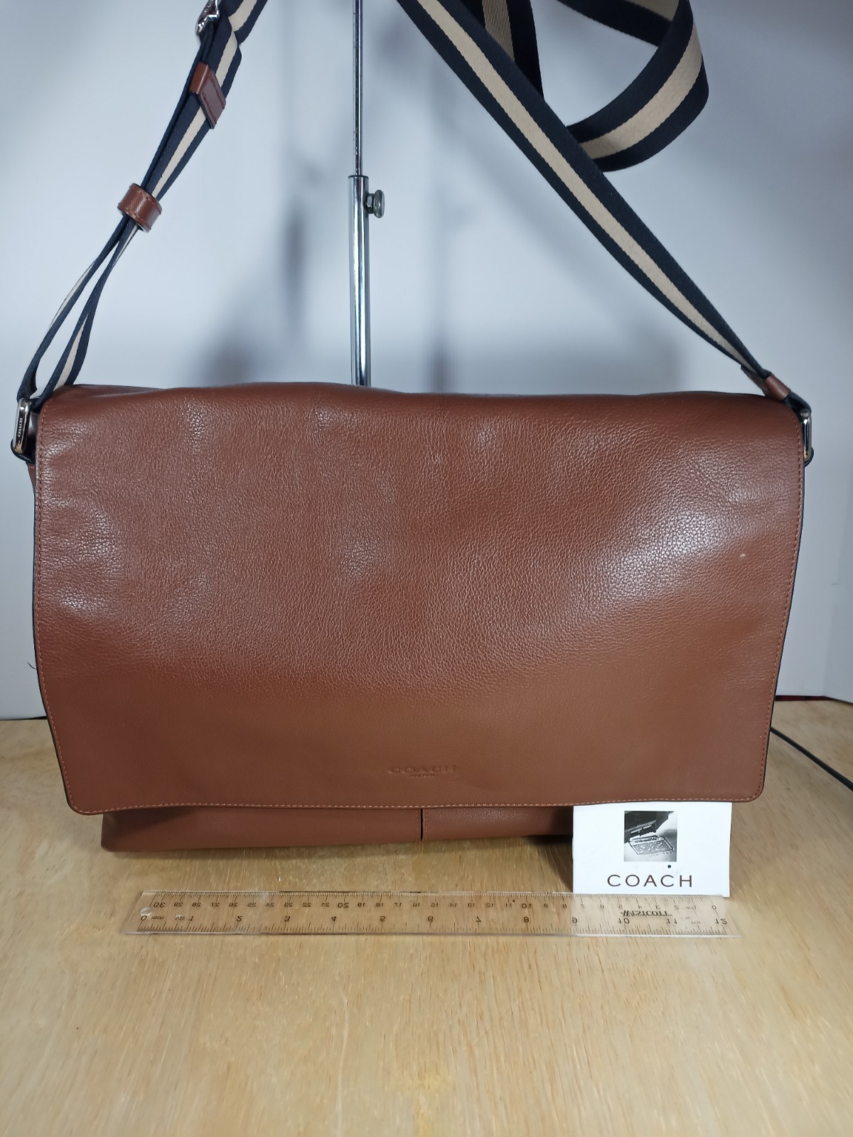 Coach Voyager Large Brown Solid Canvas Cotton Str… - image 2