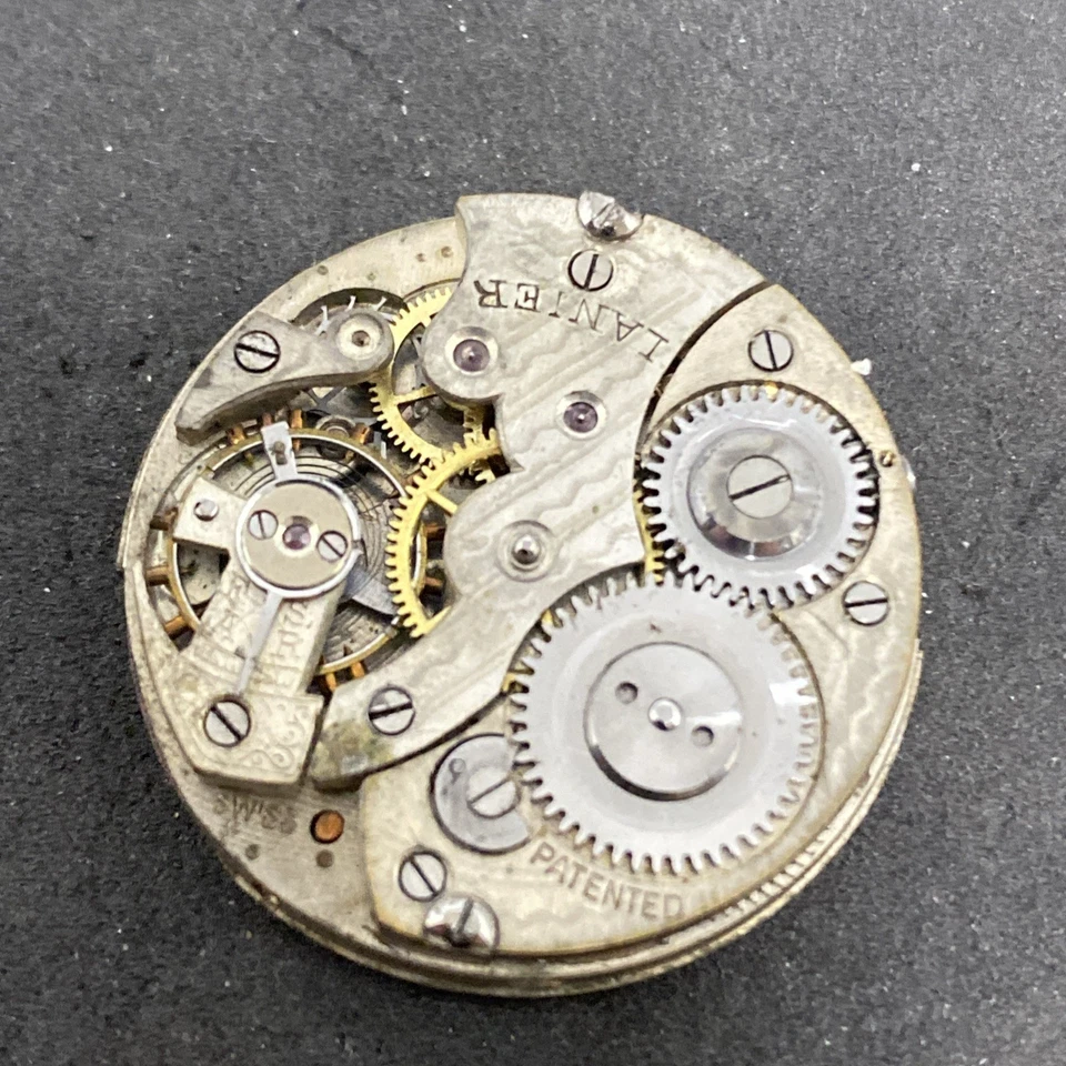 Movimiento Reloj Bolsillo Lanier Talla 0s Swiss Hunter Piezas Antiguas F8563 Foto 2 de 4