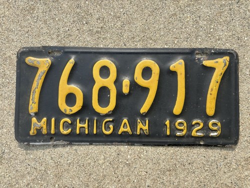 1929 Michigan License Plate