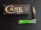 Case XX 2026 Bright Green Bone Gator Jig Cheetah Cub 611 1/2L SS NEW