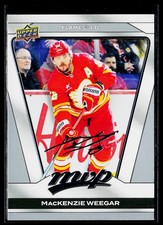 2025-26 Upper Deck MVP #206 MacKenzie Weegar Silver Script Calgary Flames