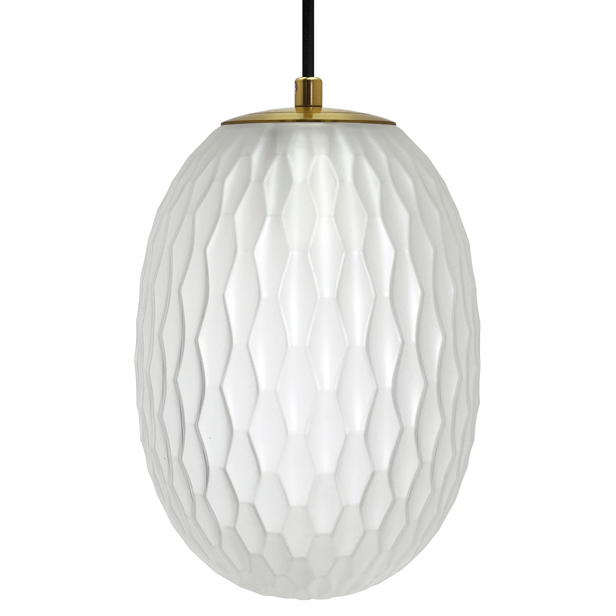 Modern Brass Ceiling Pendant Light Frosted White Textured Glass Lamp Shade K447