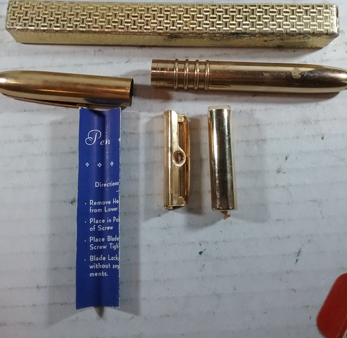 Pen Safety Razor, complete with blades & directions | eBay