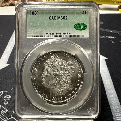 1881 CAC MS62 Morgan $1 Beautiful Silver Coin