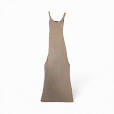 Lulus Ribbed Tank Midi Dress Tan, Size S