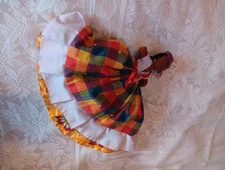 Caribbean Reversible Rag Doll Cloth Toy TOPSY TURVY Folk Art RIMA DOLLS Euc