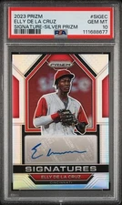 2022 Panini Prizm Silver Elly De La Cruz Rookie Card RC Auto PSA 10 Gem POP 5