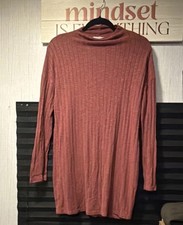 Charlotte Russe Ribbed Turtleneck Sweater Dress Womens Medium Cozy 