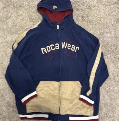 Sweat Homme Rocawear Capuche Zippé Noir 3XL Coton Brodé Très Bon état