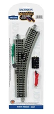 Bachmann Trains - Snap-Fit E-Z TRACK REMOTE TURNOUT - RIGHT (1/card) - NICKEL