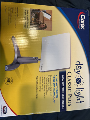 Carex Day-light Classic Plus Therapy Lamp, 10,000 Lux Sun Lamp Mood Open Box