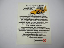 Prospekt Hanomag HD60C Baggerlader 1982