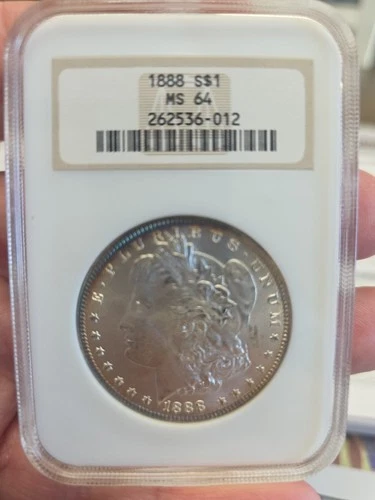 1888 Morgan Dollar, NGC MS64  Toner