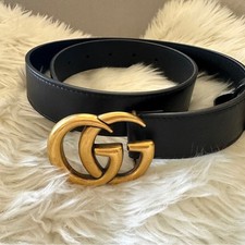 Gucci - MENS BELT Gold Buckle -SIZE 34
