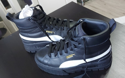 Puma Mayze Schuhe Mid Sneaker schwarz weiß gold Gr. 37