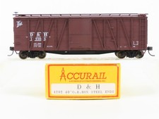 HO Accurail 4202 D H Delaware Hudson 40' OB Wood Box Car 17384 - Upgraded