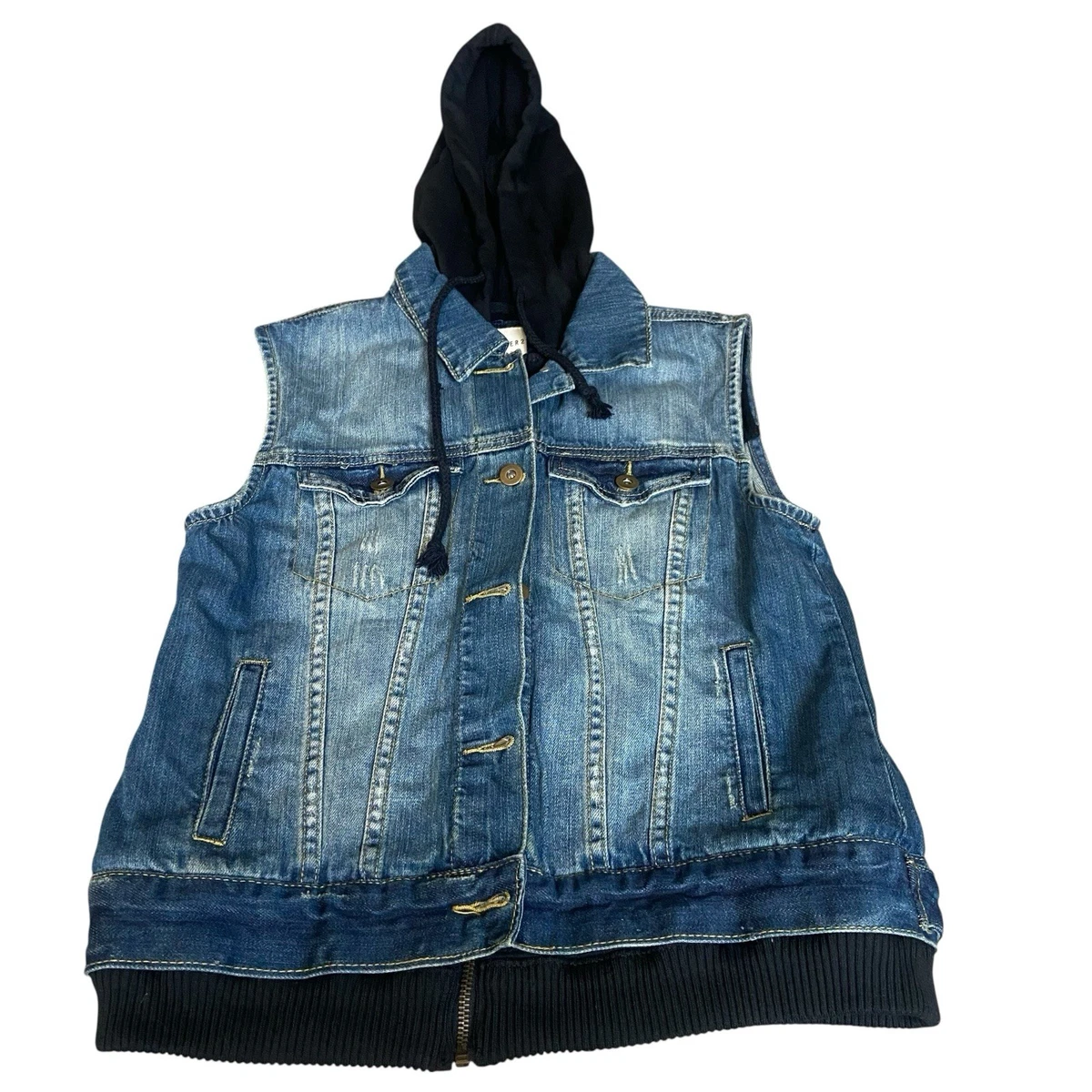 Débardeur (Vest) Forever 21 Navy à Rayures - Bretelles Réglables Et Boutons - Taille Small Juniors - Occasion TB état