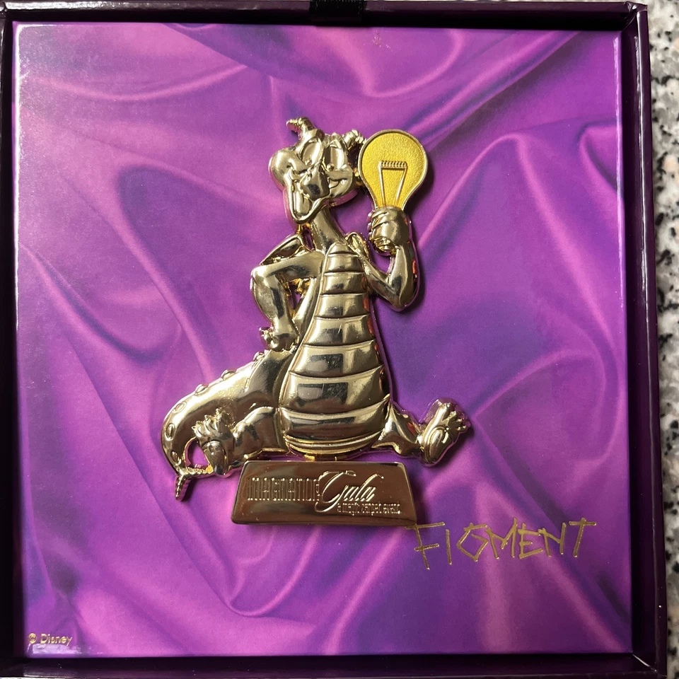 PIN JUMBO DISNEY WDW IMAGINACIÓN GALA FIGURA DORADA PREMIO EN CAJA LE 750 Foto 3 de 4