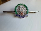 WW1 / 2  Stamped Silver Hampshire Enameled Military Badge