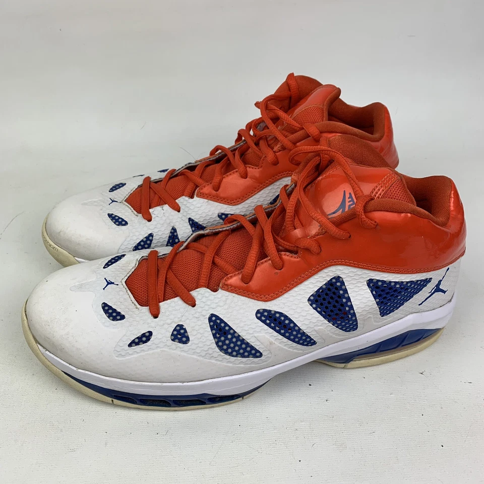Nike Air Jordan MELO M8 Advance Men's Size 12 ~ White-Royal-Orange ~ 542240-117 - Image 4 of 4