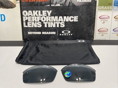 Oakley Flak Jacket 1.0 Standard size Grey Polarized Lens set / NWD + Oakley Bag