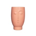 Sass & Belle Abstract Face Flower Vase Matt Pink 17cm