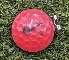 Nike Real Golf Ball Marker With Magnetic Hat Clip - Pink