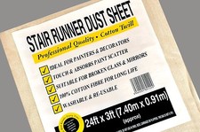 5 X LARGE ( 24" X 3" ) STAIRWAY STAIR RUNNER DUST SHEET 100% COTTON TWILL