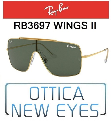 Occhiale da Sole RayBan RB3697 905071 WINGS II Mascherina Mask 2019  Sunglasses | eBay