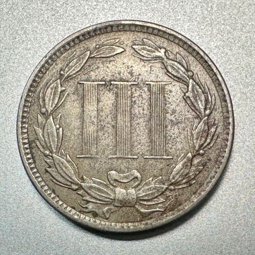 1874 3 CENT NICKEL NICE DETAIL BETTER DATE #7322 - Picture 2 of 2