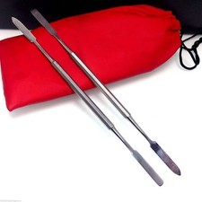 2 Pcs Dental Instrument Wax Amalgam Cement Spatula Mixing Spatulas Double Ended