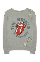 Primark Official Ladies Womens Rolling Stones Nibbled Grey Jumper Sweat 16 Primark Official Ladies Womens Rolling Stones Nibbled Grey Jumper Sweat 16