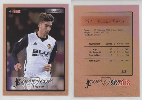 2017-18 SC2018 Ferran Torres rookie red 3/3 Valencia Barcelona Spain