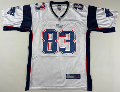 New England Patriots #83 Welker stitched sewn jersey shirt white