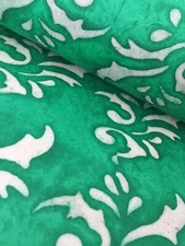 Batik Leaf Paper, Green Leaf Luxury Hand Painted Paper, Handmade Notebook paper