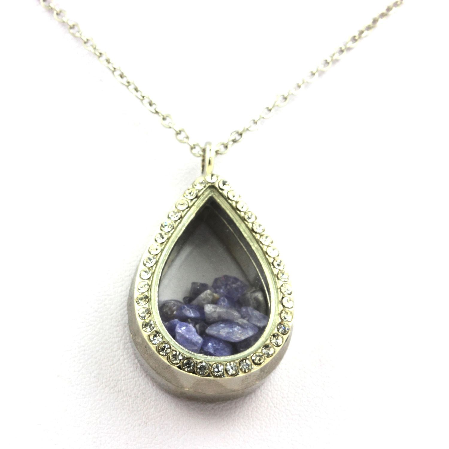 Collier en tanzanite brute véritable, pendentif goutte d'exception