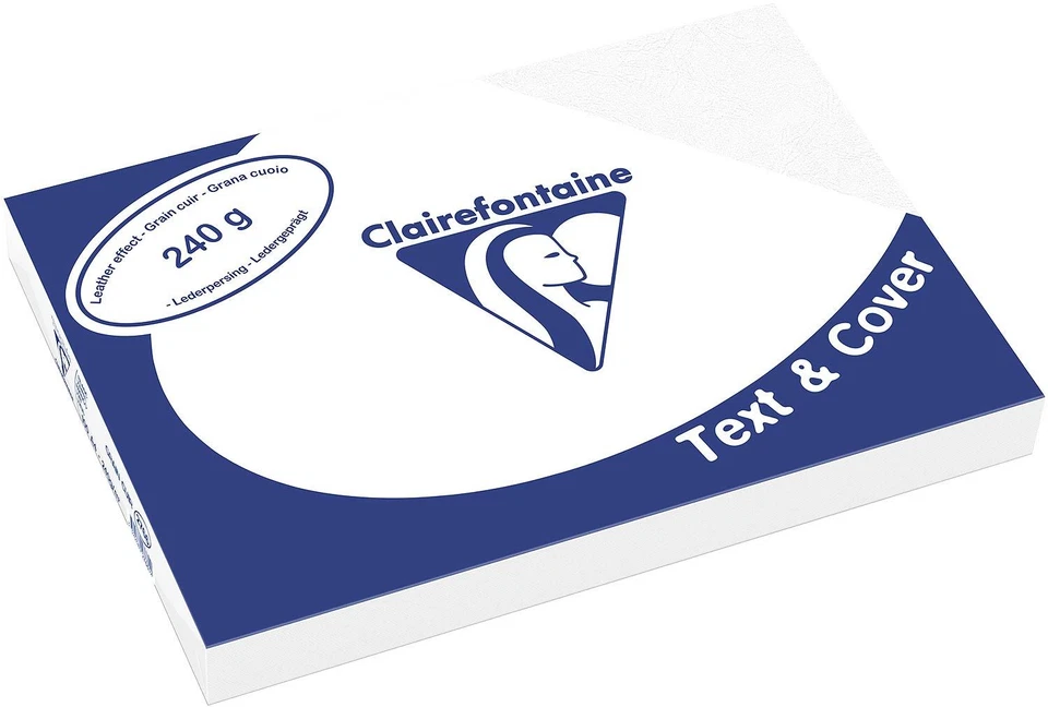 Clairefontaine Einbanddeckel, Deckblatt in Lederstruktur, Rückenkarton Farbwahl