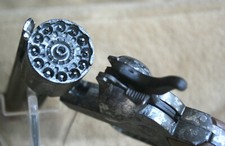 Cap Gun Revolver Die Cast Pistol 12 shot Gunmetal Grey Toy Cap Gun