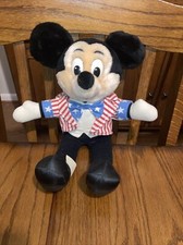 Disney Mickey Mouse Americana 13  Plush Toy Doll Stars And Stripes 1950  s